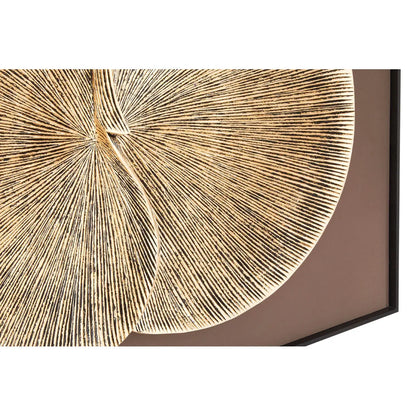 aRmanica MANDELA GOLD FINISH WOOD PANEL WALL ART