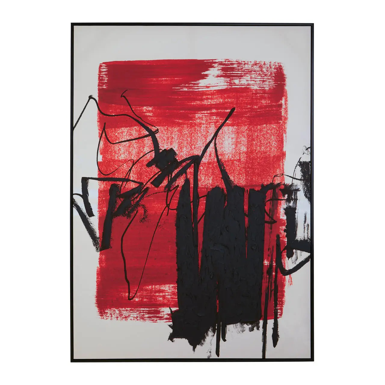 aRmanica RED / BLACK WALL ART