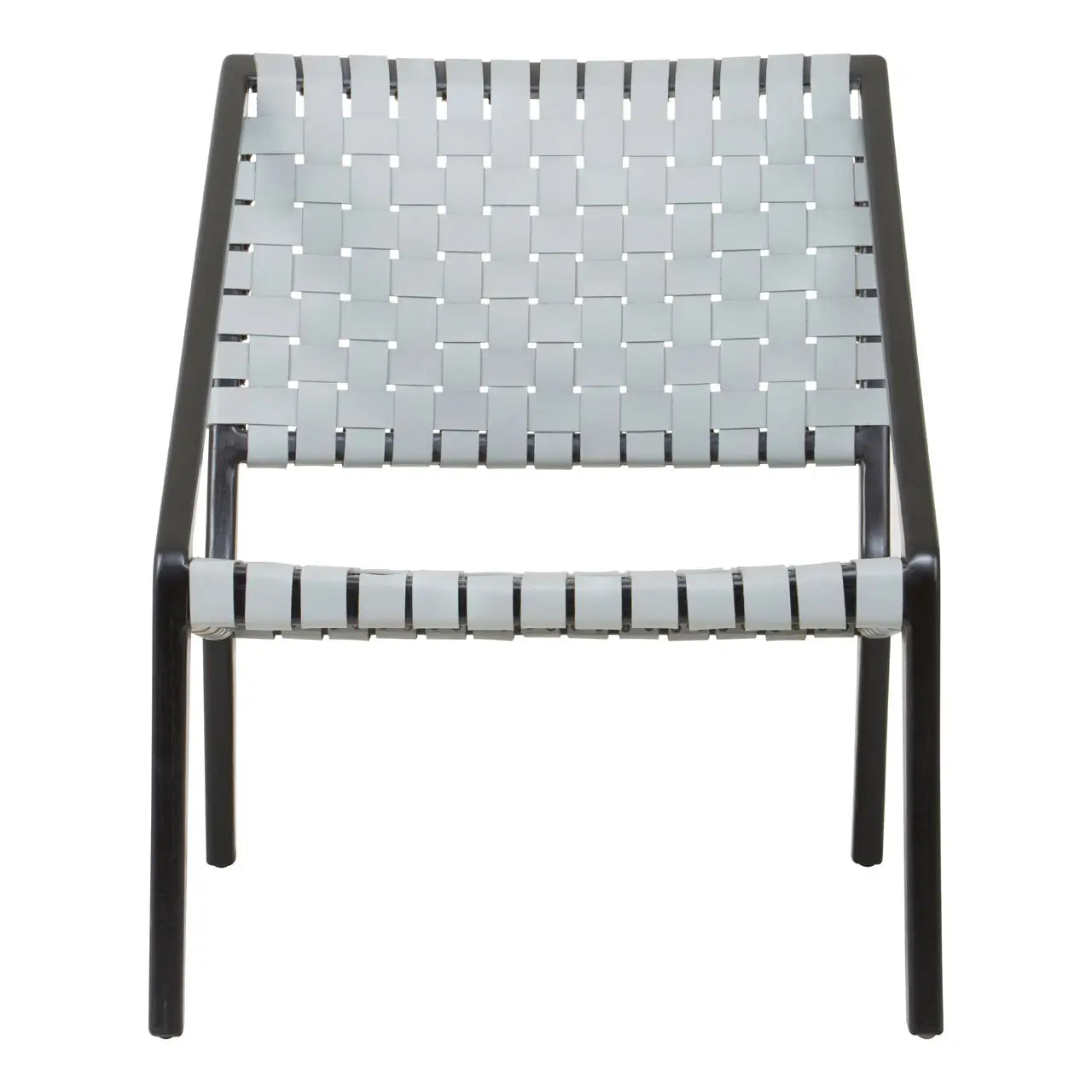 aRmanica BANDARI GREY LEATHER WOVEN CHAIR