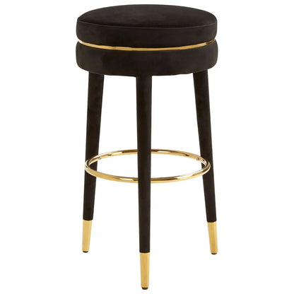 aRmanica DISTRICT BLACK VELVET BAR STOOL