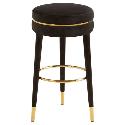 aRmanica DISTRICT BLACK VELVET BAR STOOL