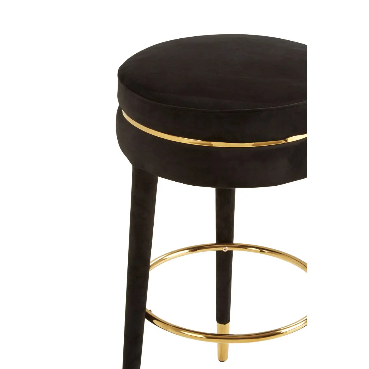 aRmanica DISTRICT BLACK VELVET BAR STOOL