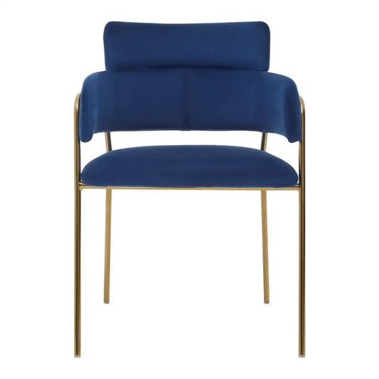 aRmanica ELECTERA BLUE VELVET DINING CHAIR  X2