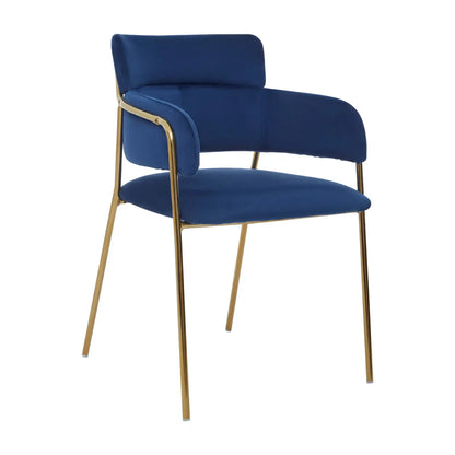 aRmanica ELECTERA BLUE VELVET DINING CHAIR  X2