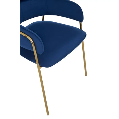 aRmanica ELECTERA BLUE VELVET DINING CHAIR  X2