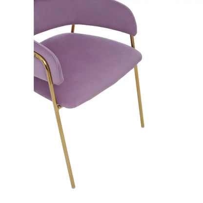 aRmanica PINK VELVET DINING CHAIR  X2