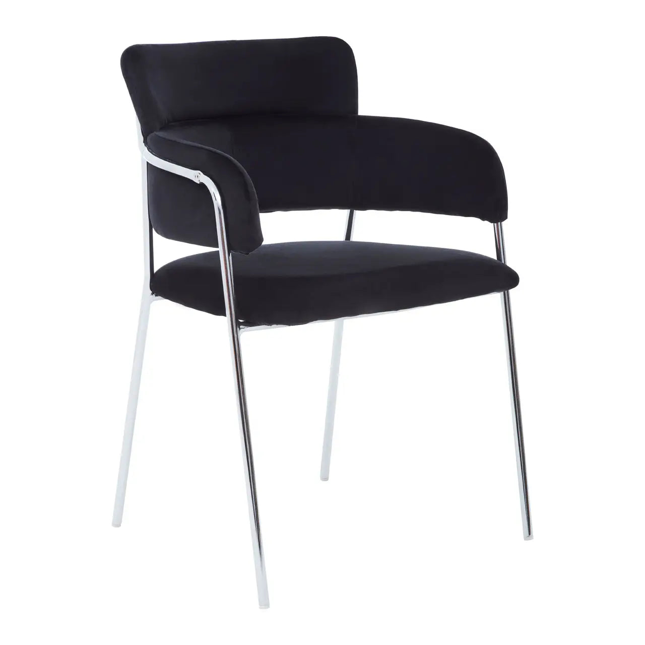 aRmanica ELECTERA BLACK VELVET DINING CHAIR  X2