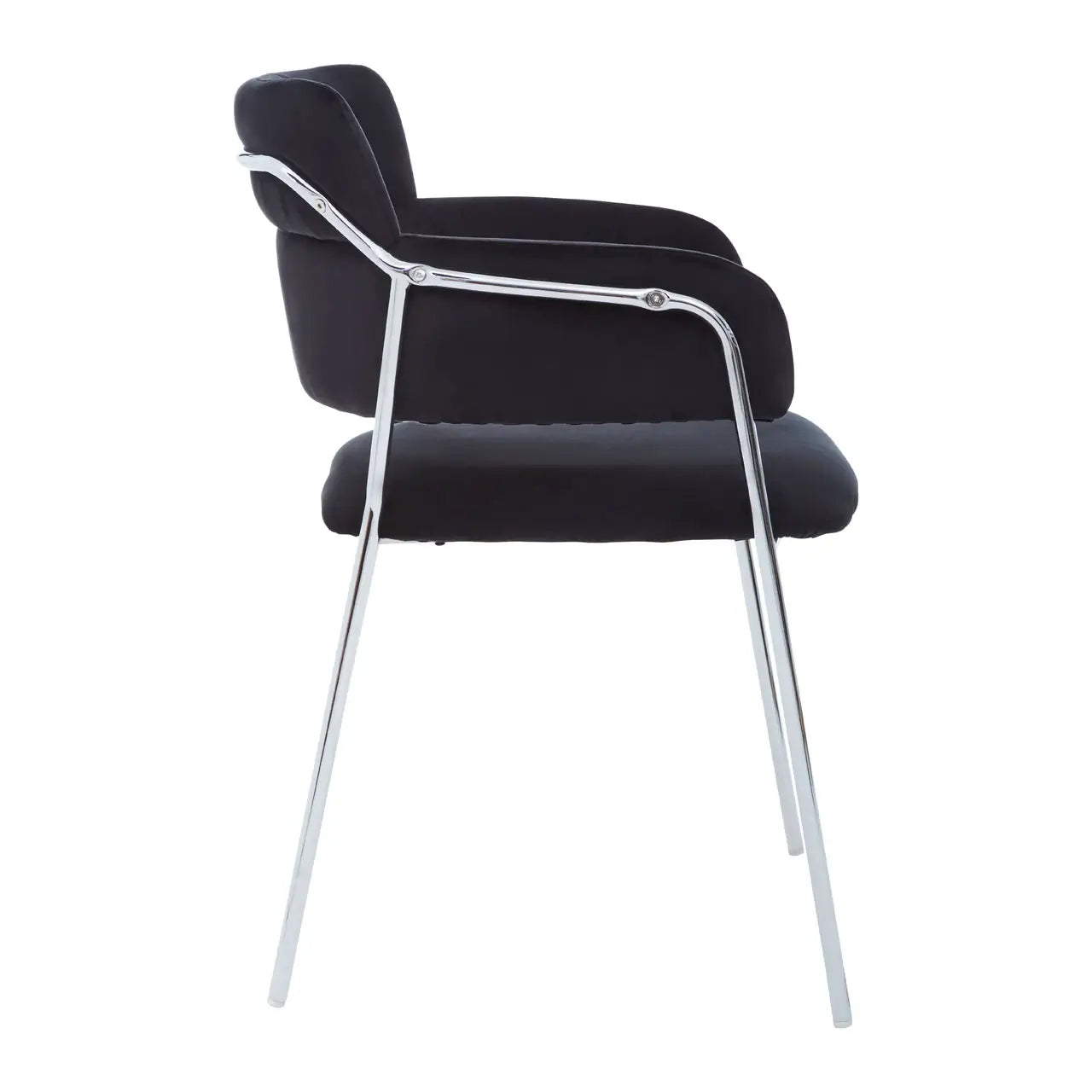 aRmanica ELECTERA BLACK VELVET DINING CHAIR  X2