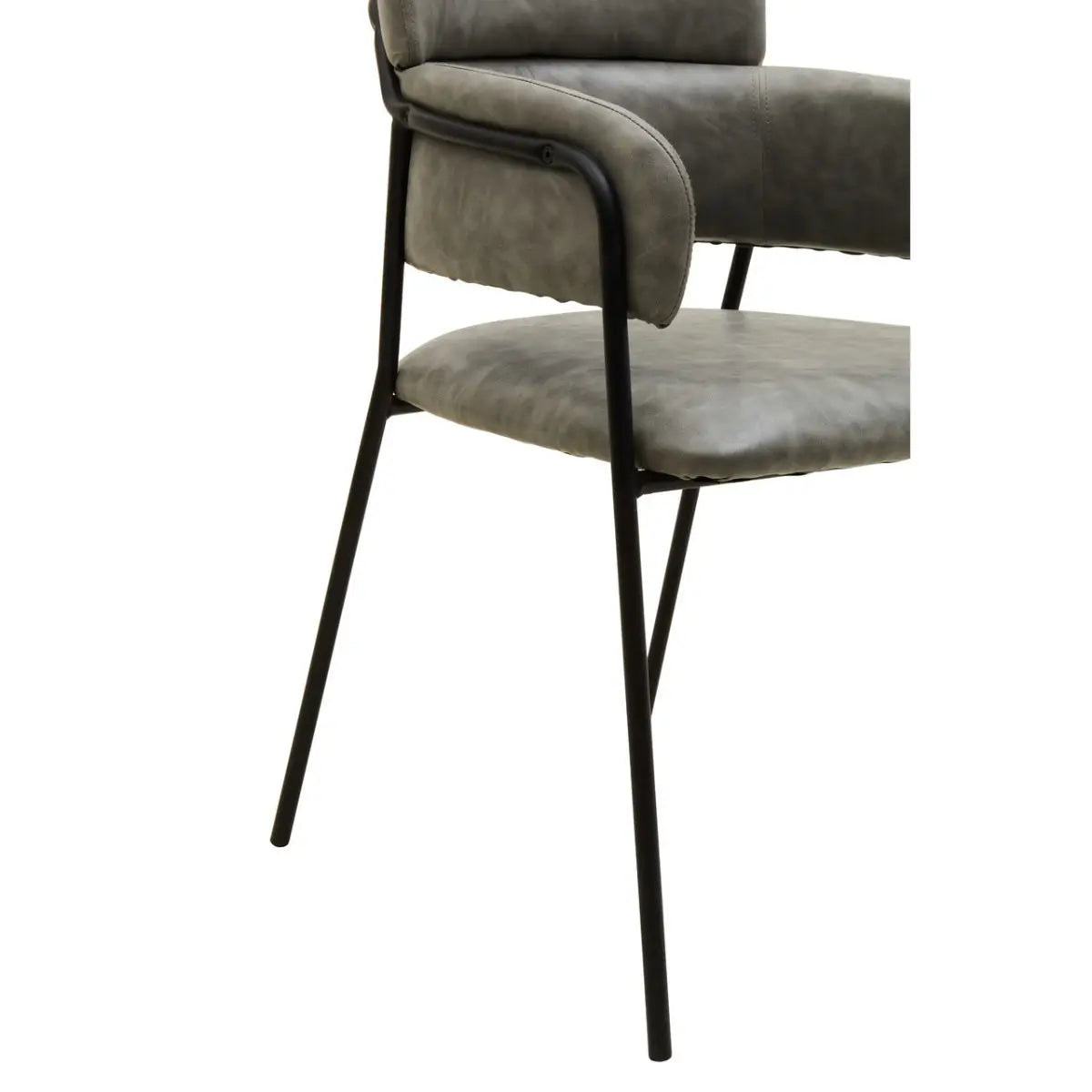 aRmanica ELECTERA GREY FAUX LEATHER DINING CHAIR  X2