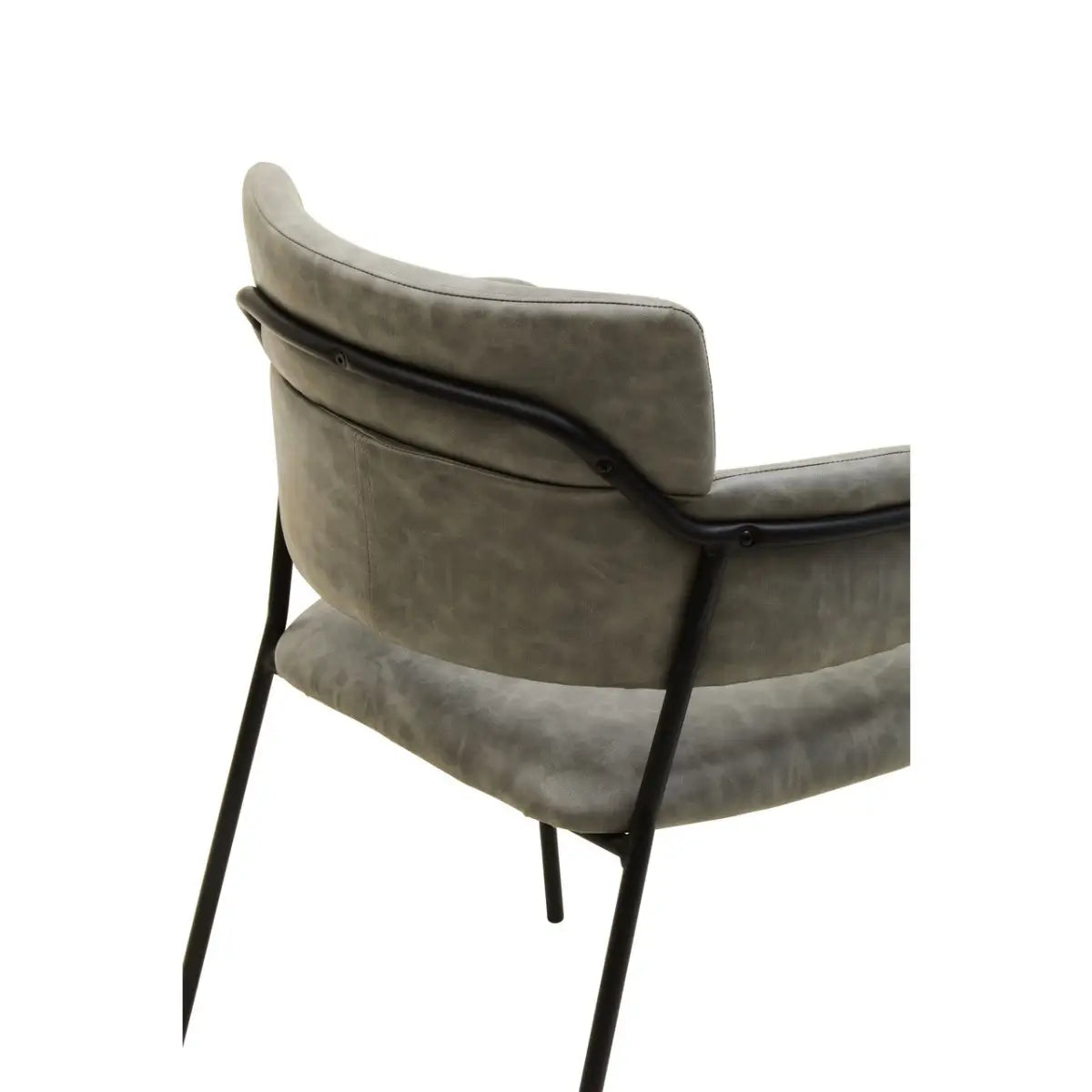 aRmanica ELECTERA GREY FAUX LEATHER DINING CHAIR  X2