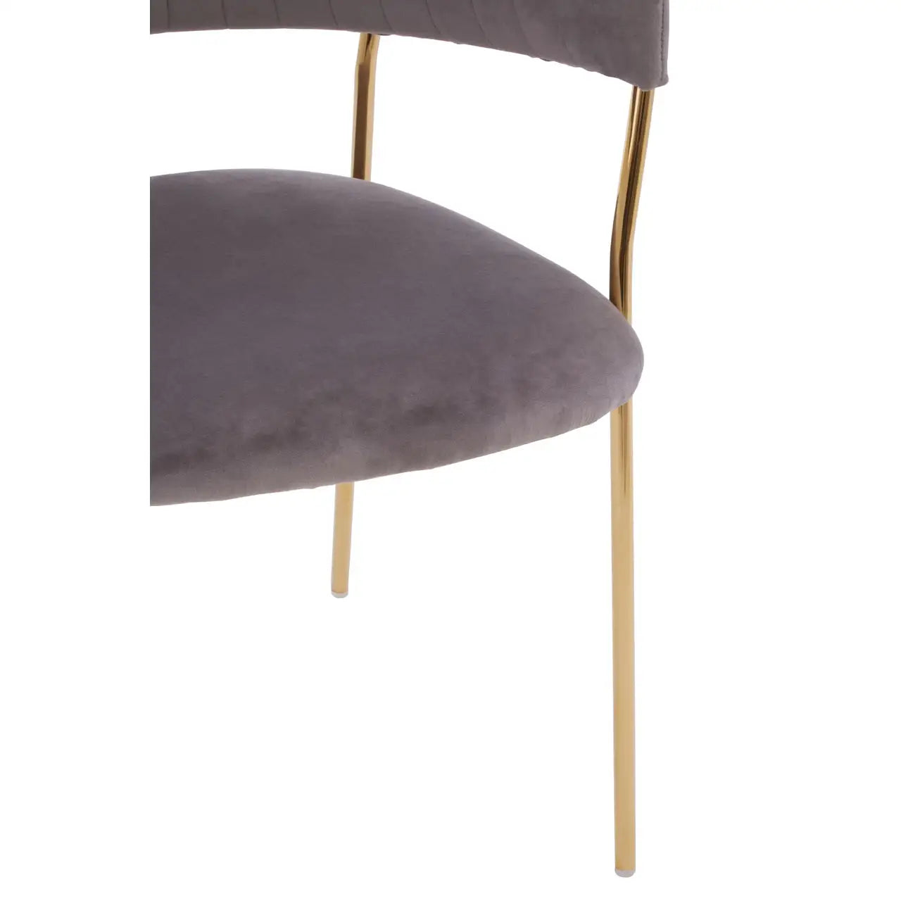 aRmanica ELECTERA MINK CHANNEL GOLD FINISH DINING CHAIR  X2