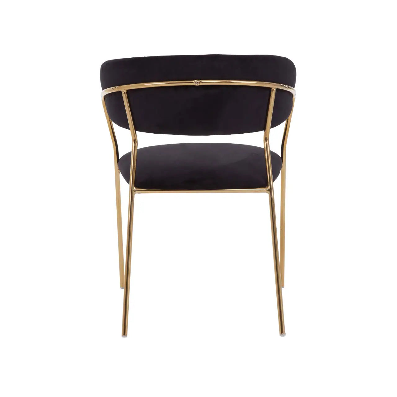 aRmanica ELECTERA BLACK CHANNEL GOLD FINISH DINING CHAIR  X2