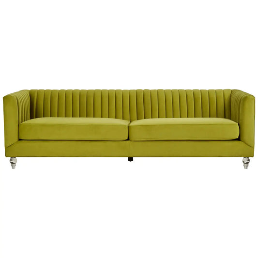 aRmanica BRASA 3 SEAT GREEN VELVET SOFA