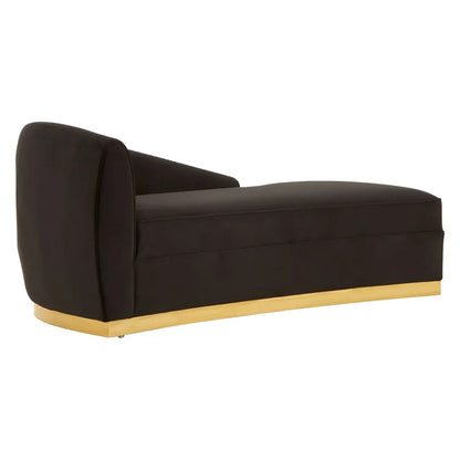 aRmanica CHELSEA BLACK LEFT ARM CHAISE LONGUE