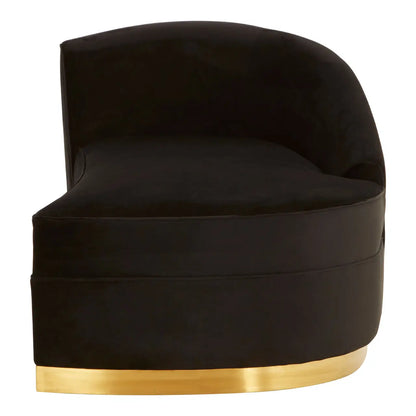 aRmanica CHELSEA BLACK LEFT ARM CHAISE LONGUE