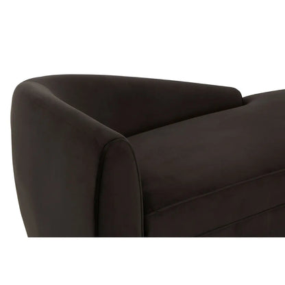 aRmanica CHELSEA BLACK LEFT ARM CHAISE LONGUE