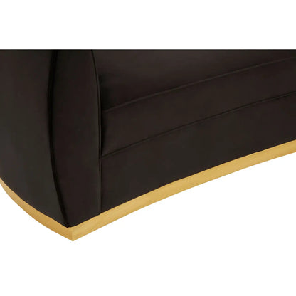 aRmanica CHELSEA BLACK LEFT ARM CHAISE LONGUE