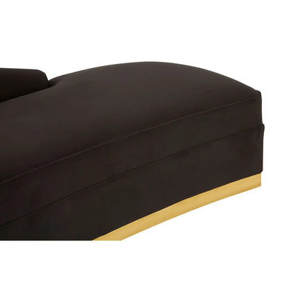 aRmanica CHELSEA BLACK LEFT ARM CHAISE LONGUE