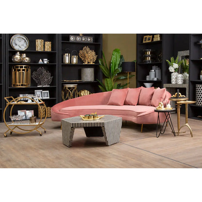 aRmanica OSDIN 4 SEAT LIGHT SALMON SOFA