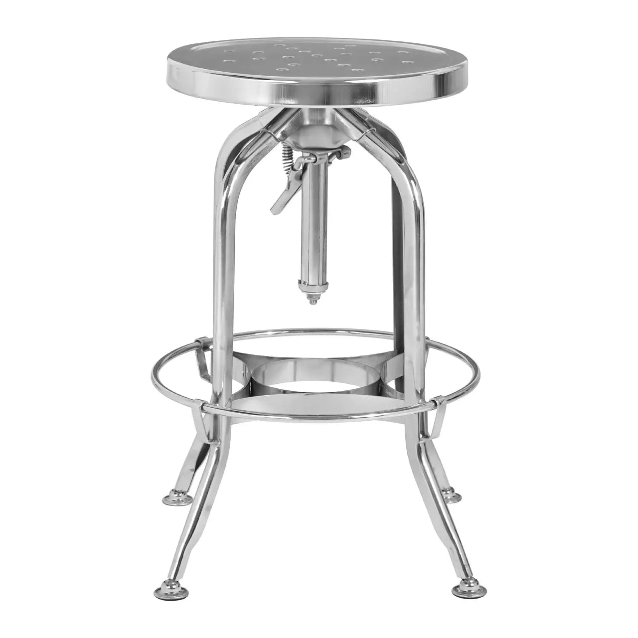 aRmanica KIOMARSI SILVER ADJUSTABLE STOOL