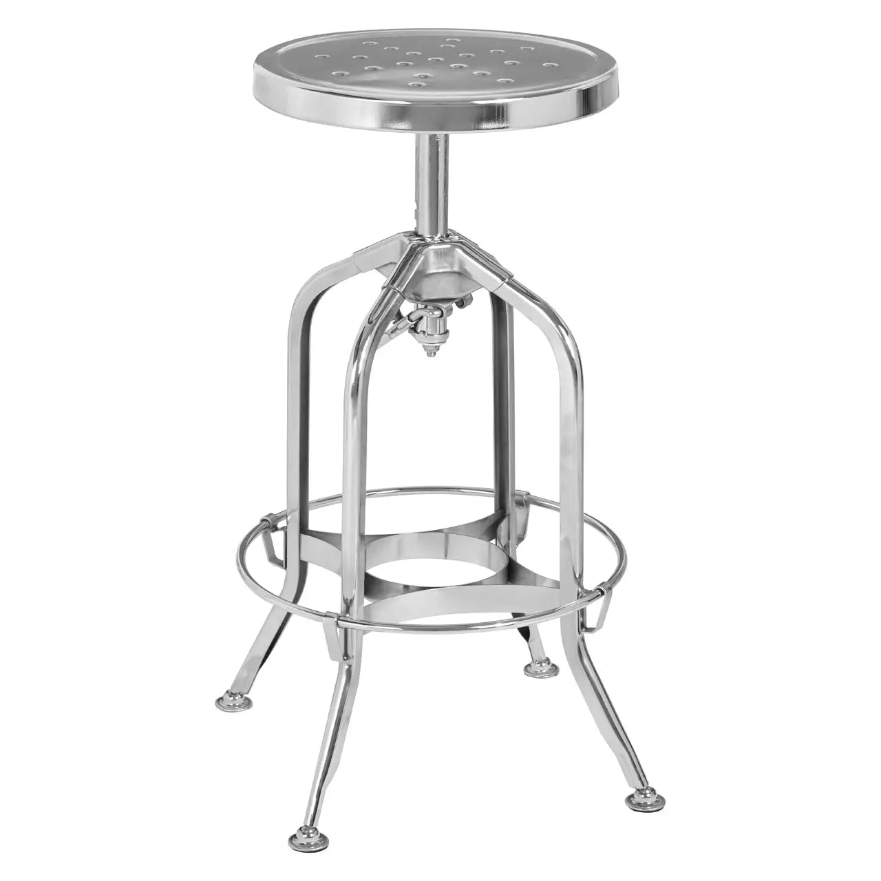 aRmanica KIOMARSI SILVER ADJUSTABLE STOOL