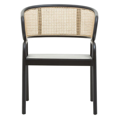 aRmanica CORSA CANE RATTAN AND BLACK CHAIR