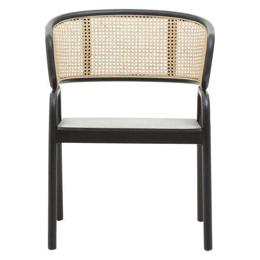 aRmanica CORSA CANE RATTAN AND BLACK CHAIR