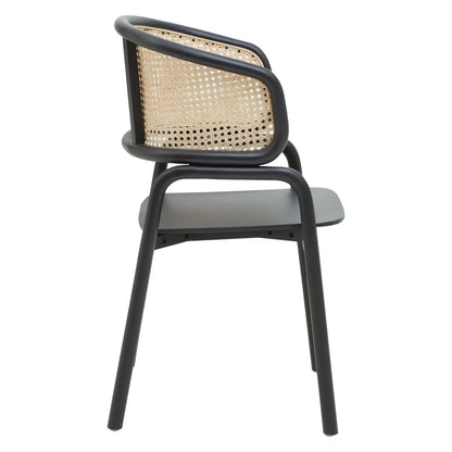 aRmanica CORSA CANE RATTAN AND BLACK CHAIR