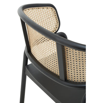 aRmanica CORSA CANE RATTAN AND BLACK CHAIR