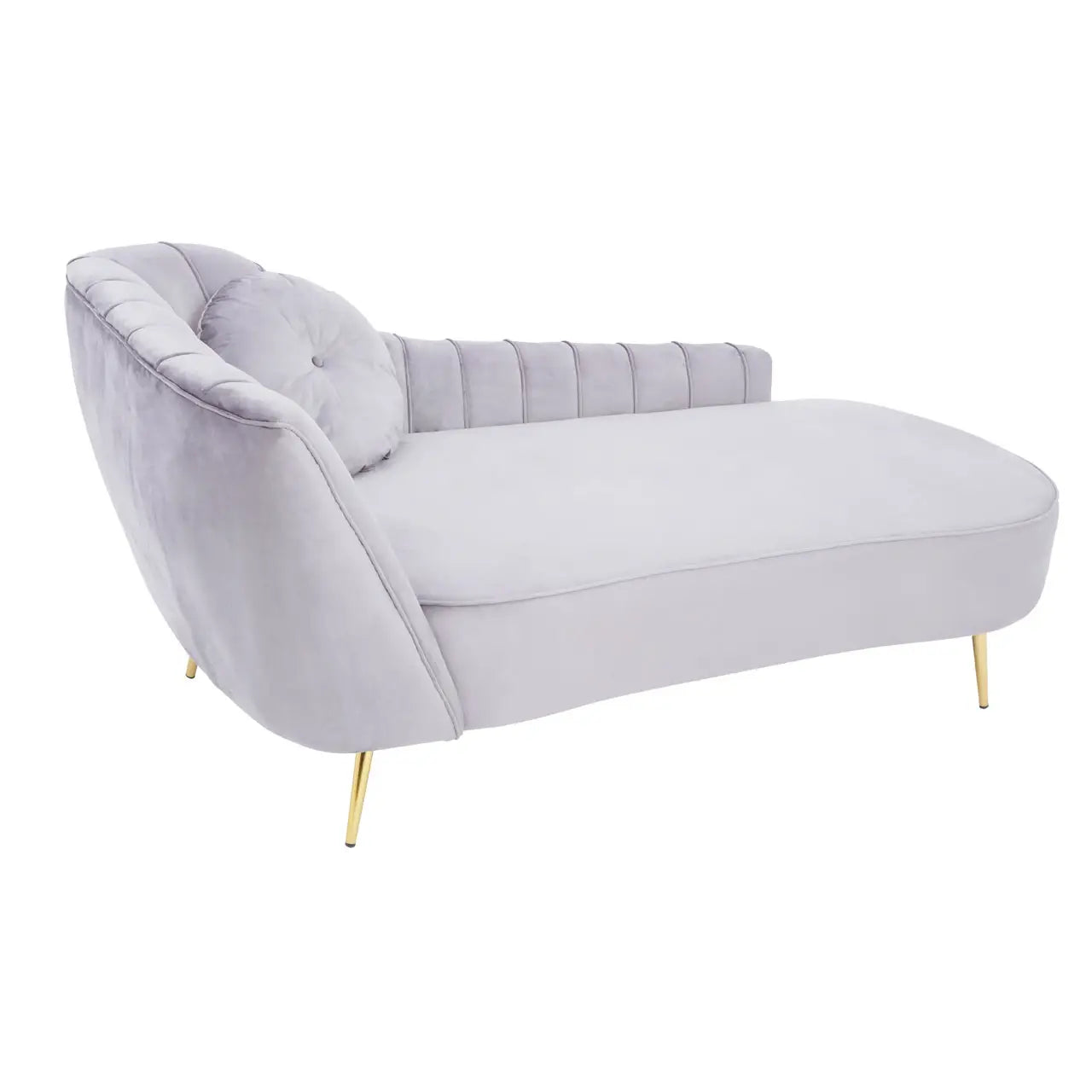 aRmanica FARAH GREY LEFT ARM VELVET CHAISE