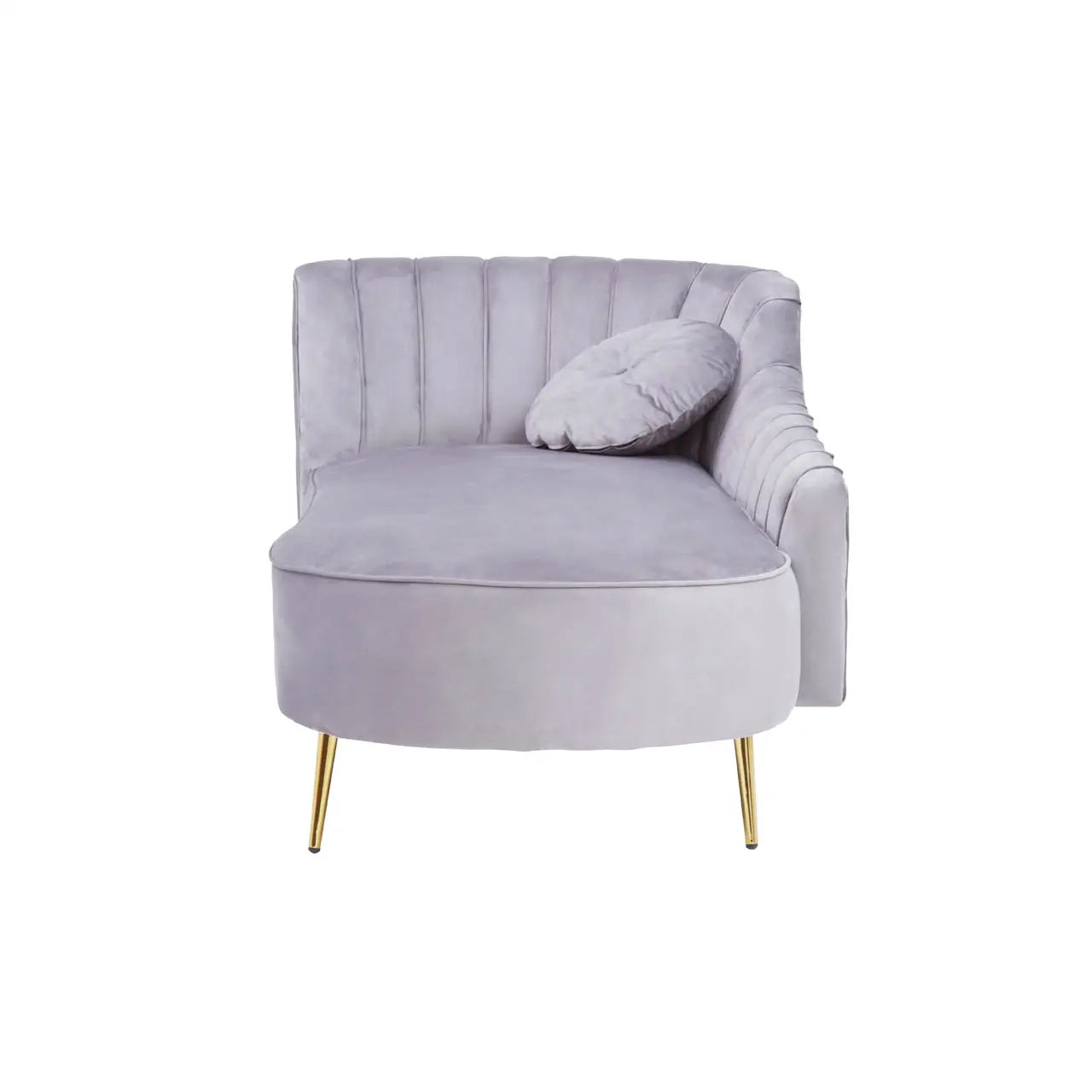 aRmanica FARAH GREY LEFT ARM VELVET CHAISE