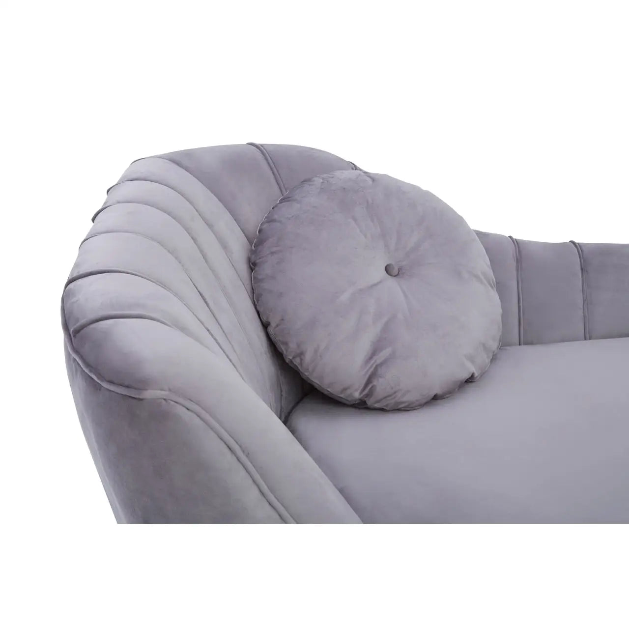 aRmanica FARAH GREY LEFT ARM VELVET CHAISE