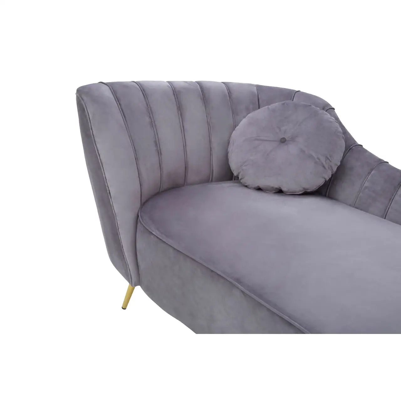 aRmanica FARAH GREY LEFT ARM VELVET CHAISE