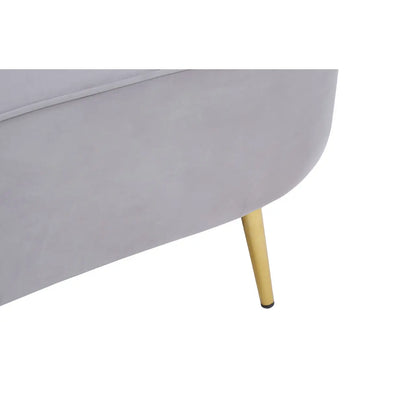 aRmanica FARAH GREY LEFT ARM VELVET CHAISE