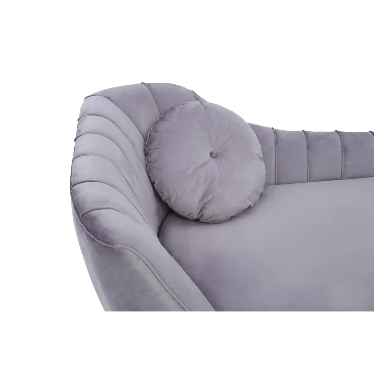 aRmanica FARAH GREY LEFT ARM VELVET CHAISE