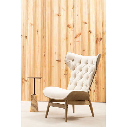 aRmanica VINS BEIGEL FABRIC EFFECT CHAIR WITH WINGED BACK