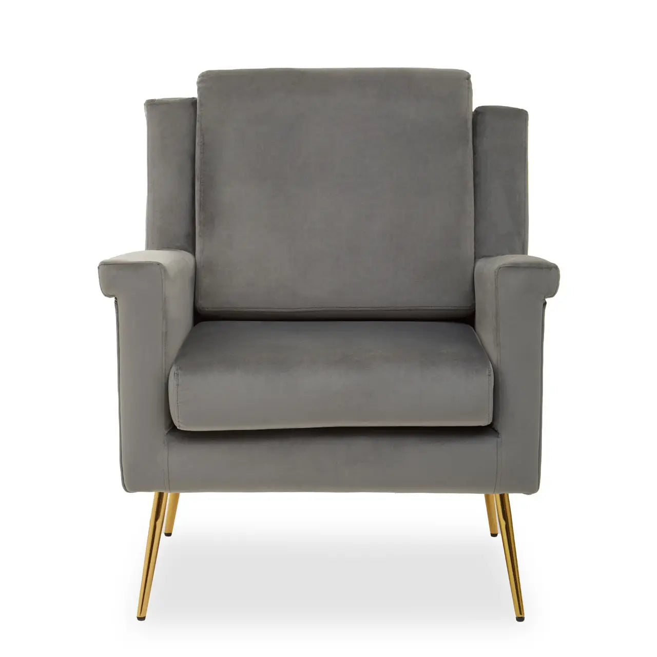 aRmanica SOLAM GREY VELVET ARMCHAIR