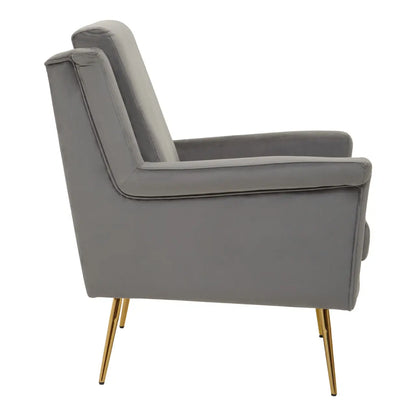 aRmanica SOLAM GREY VELVET ARMCHAIR