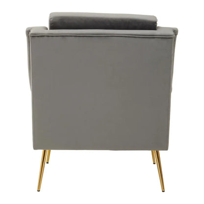 aRmanica SOLAM GREY VELVET ARMCHAIR