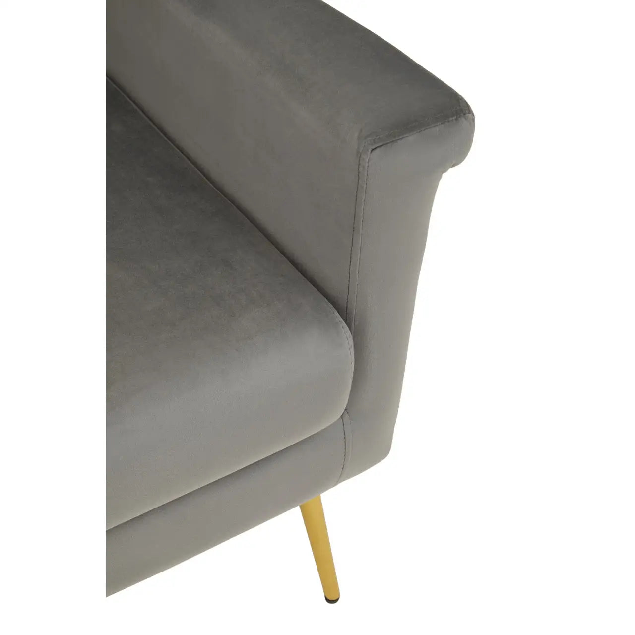 aRmanica SOLAM GREY VELVET ARMCHAIR