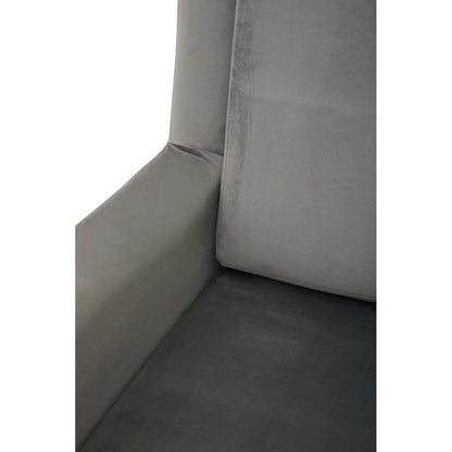 aRmanica SOLAM GREY VELVET ARMCHAIR