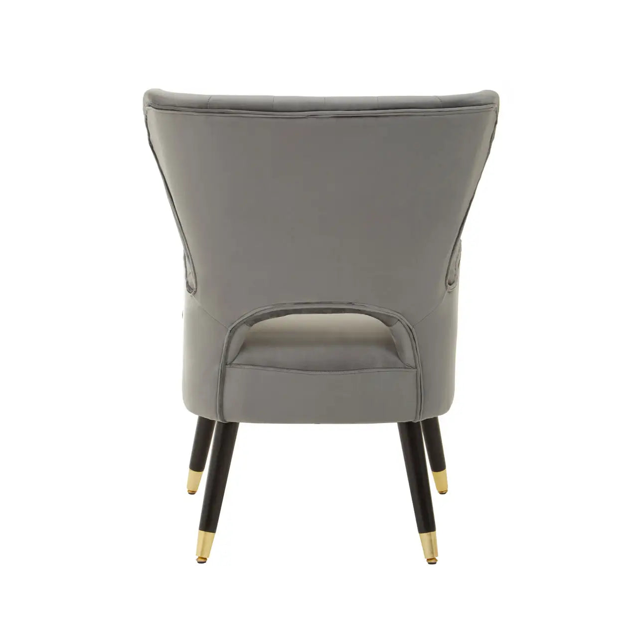 aRmanica SLOANOR GREY VELVET ARMCHAIR