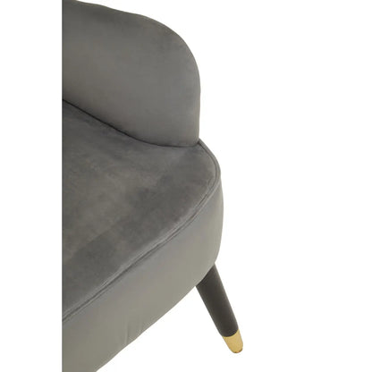 aRmanica SLOANOR GREY VELVET ARMCHAIR