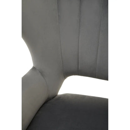 aRmanica SLOANOR GREY VELVET ARMCHAIR