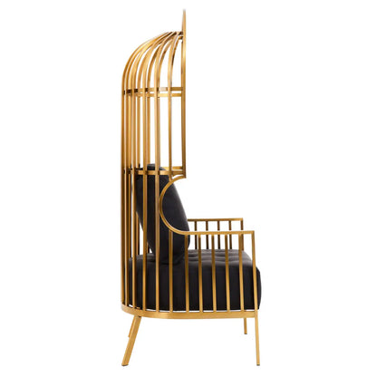 aRmanica ELIZA BRUSHED GOLD DOME CAGE CHAIR