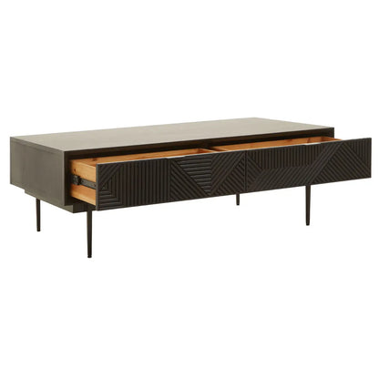 aRmanica JAKARA BLACK FINISH WOODEN COFFEE TABLE