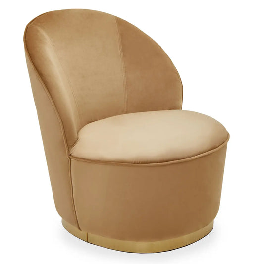 aRmanica TAMARA VELVET GOLD BASE CHAIR