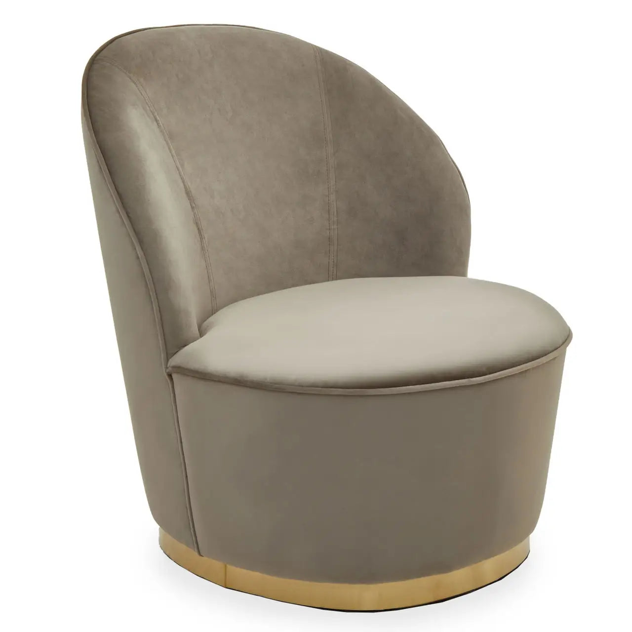 aRmanica TAMARA VELVET GOLD BASE CHAIR