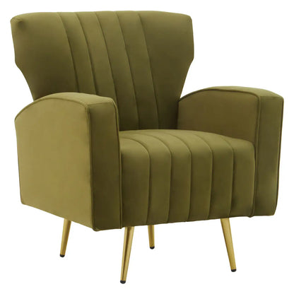 aRmanica KAYLEY GREEN VELVET ARMCHAIR