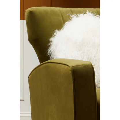 aRmanica KAYLEY GREEN VELVET ARMCHAIR